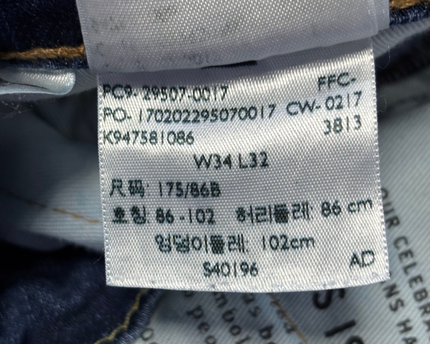 Levi's Classic Blue Straight Leg Jeans
