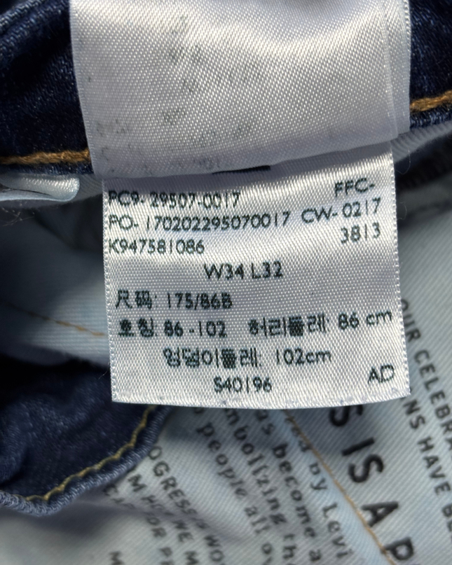 Levi's Classic Blue Straight Leg Jeans