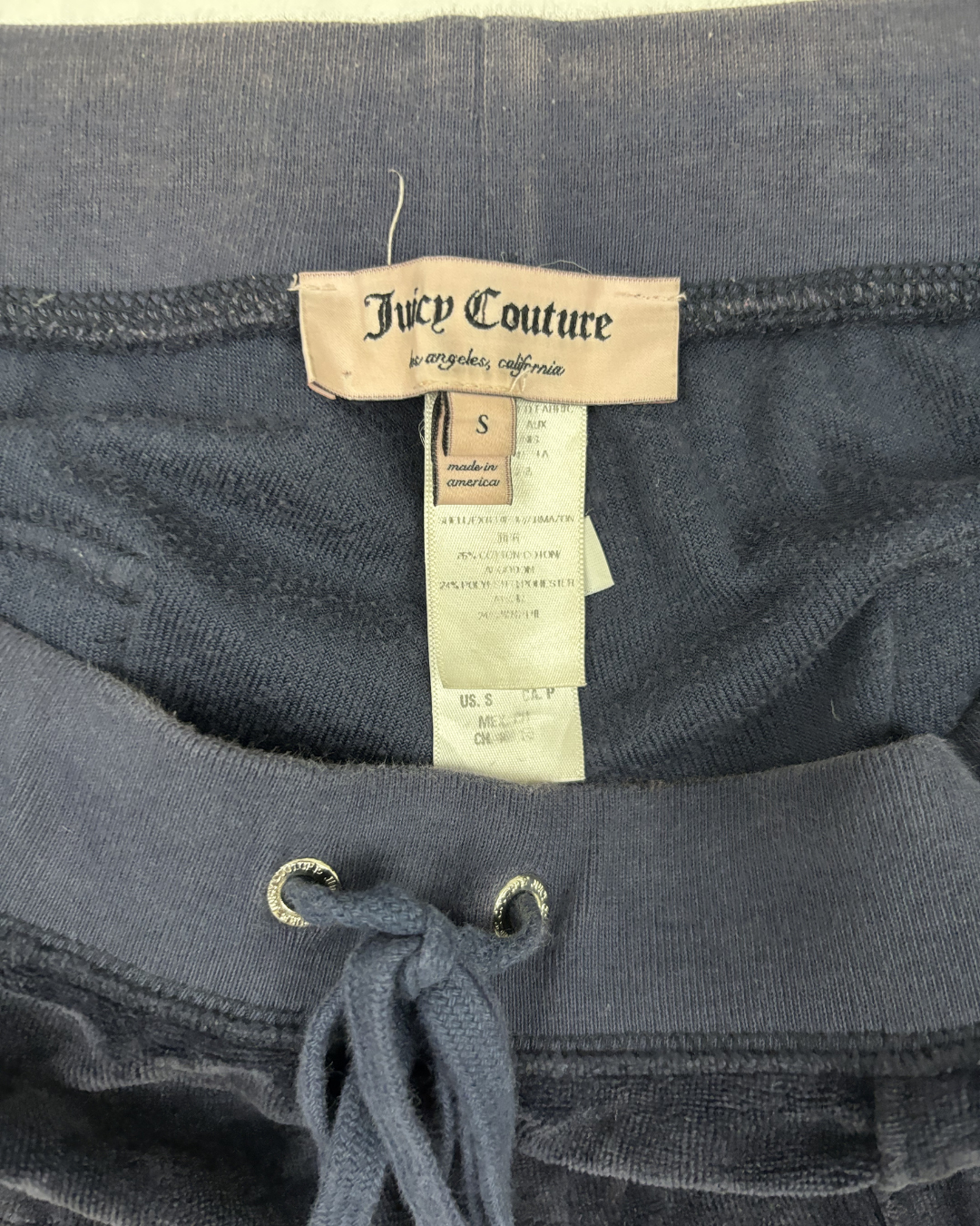 Juicy Couture Black Velour Crown Logo Tracksuit Pants - S | Waist: 26"