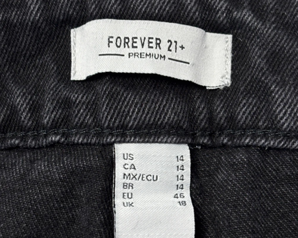 Forever 21+ Premium Black Cherry Embroidered Denim Jeans W/Tags