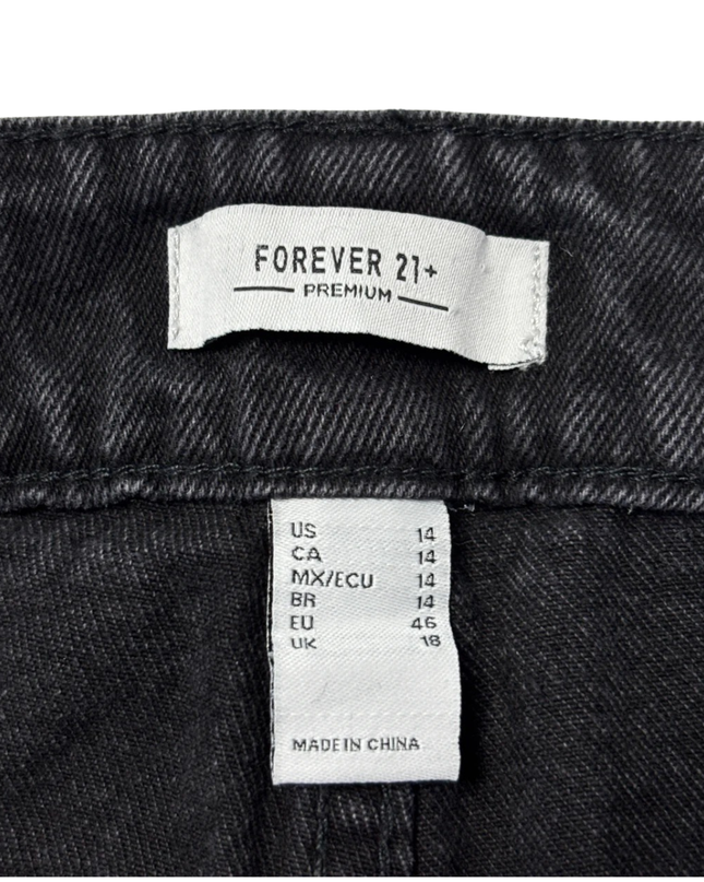 Forever 21+ Premium Black Cherry Embroidered Denim Jeans W/Tags