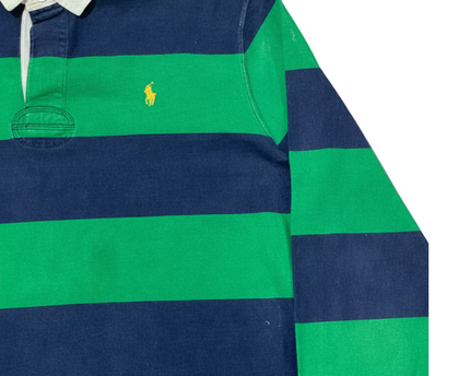 Polo Ralph Lauren Green/Navy Blue Long-Sleeve Rugby Polo Shirt