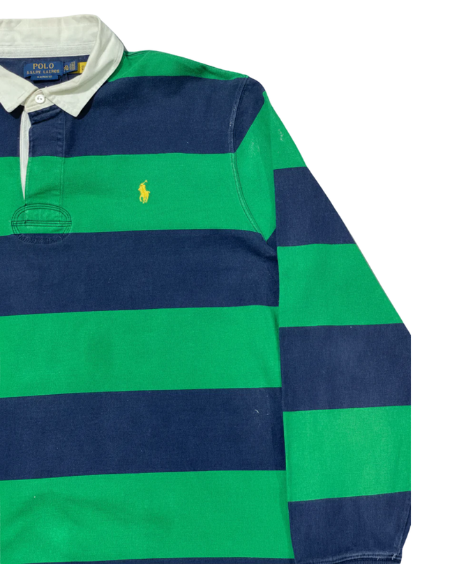 Polo Ralph Lauren Green/Navy Blue Long-Sleeve Rugby Polo Shirt