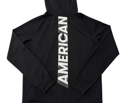American Eagle Black Active Flex Graphic Pullover Hoodie