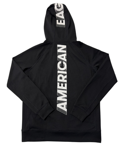 American Eagle Black Active Flex Graphic Pullover Hoodie