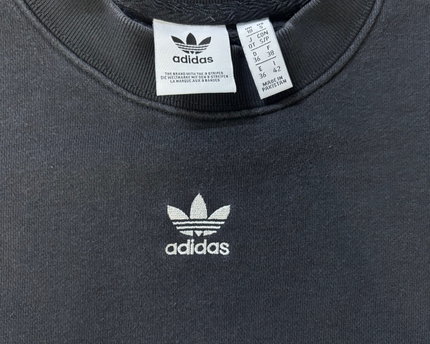 Adidas Originals Black Essential Trefoil Crewneck Sweatshirt