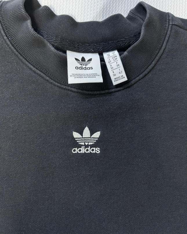 Adidas Originals Black Essential Trefoil Crewneck Sweatshirt