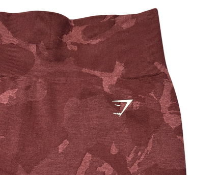 Gymshark Burgundy Camo Adapt Seamless Leggings
