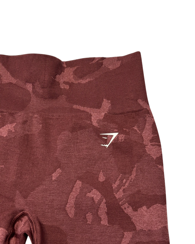 Gymshark Burgundy Camo Adapt Seamless Leggings
