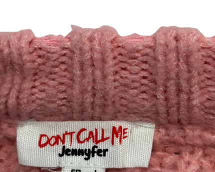 Jennyfer Pink Chunky Cable Knit Oversized Sweater