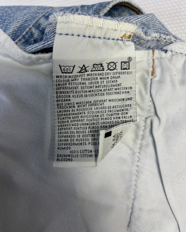 Levi's Blue 501 Raw Hem Denim Shorts