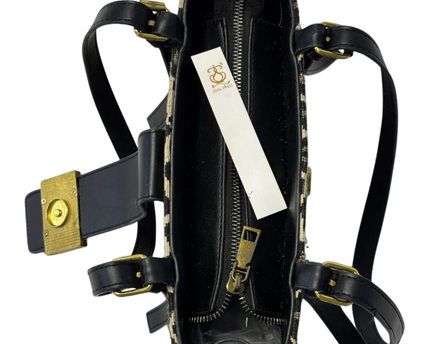 Jean Paris Leopard Print Rectangular Satchel Bag