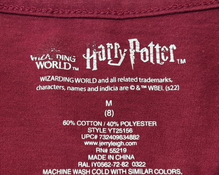 Harry Potter Maroon Hedwig Graphic Tee