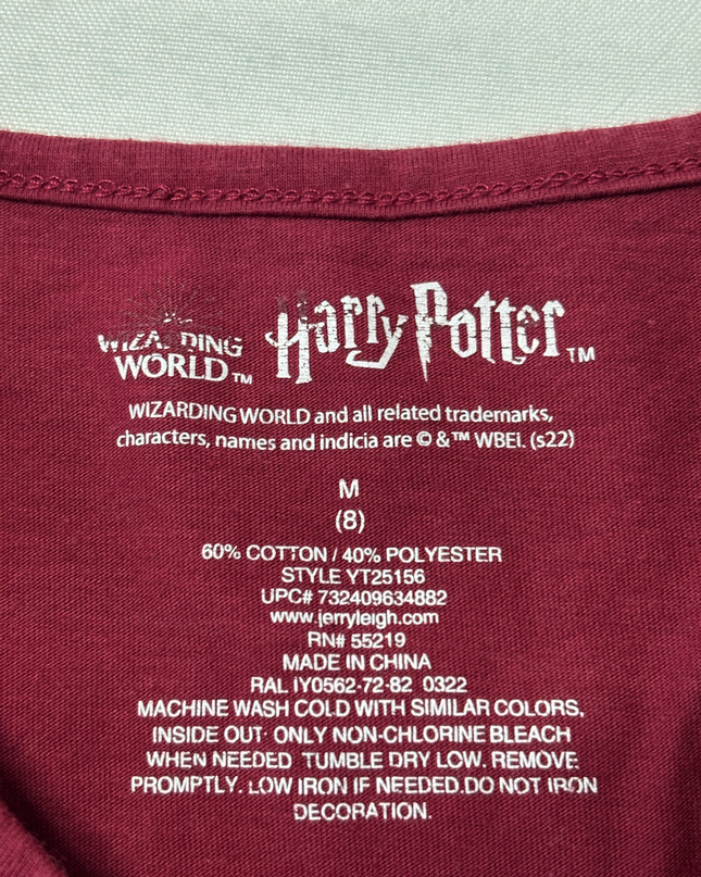Harry Potter Maroon Hedwig Graphic Tee