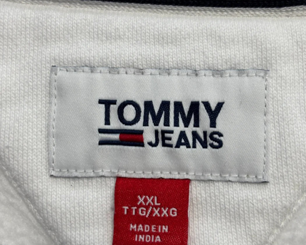 Tommy Jeans White Graphic Logo Crewneck Sweatshirt