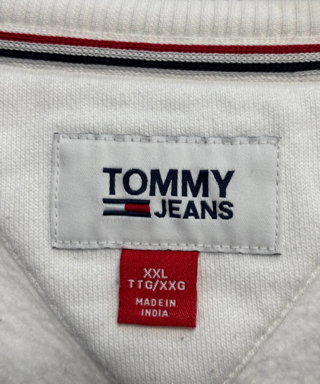 Tommy Jeans White Graphic Logo Crewneck Sweatshirt