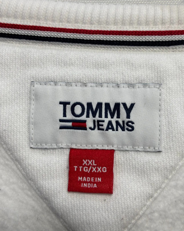 Tommy Jeans White Graphic Logo Crewneck Sweatshirt
