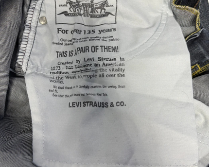 Levi's 504 Straight Fit Dark Blue Faded Denim Jeans