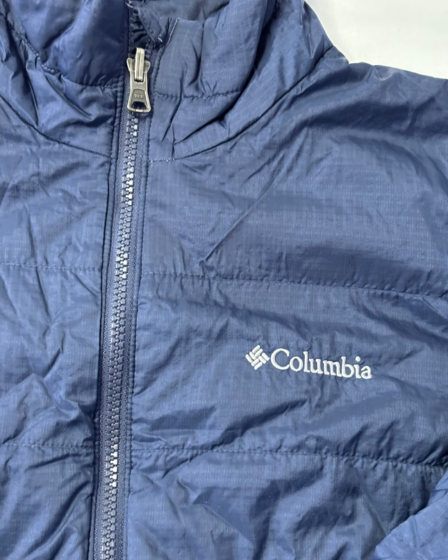 Columbia Navy Quilted Omni-Heat Interchange Puffer Jacket