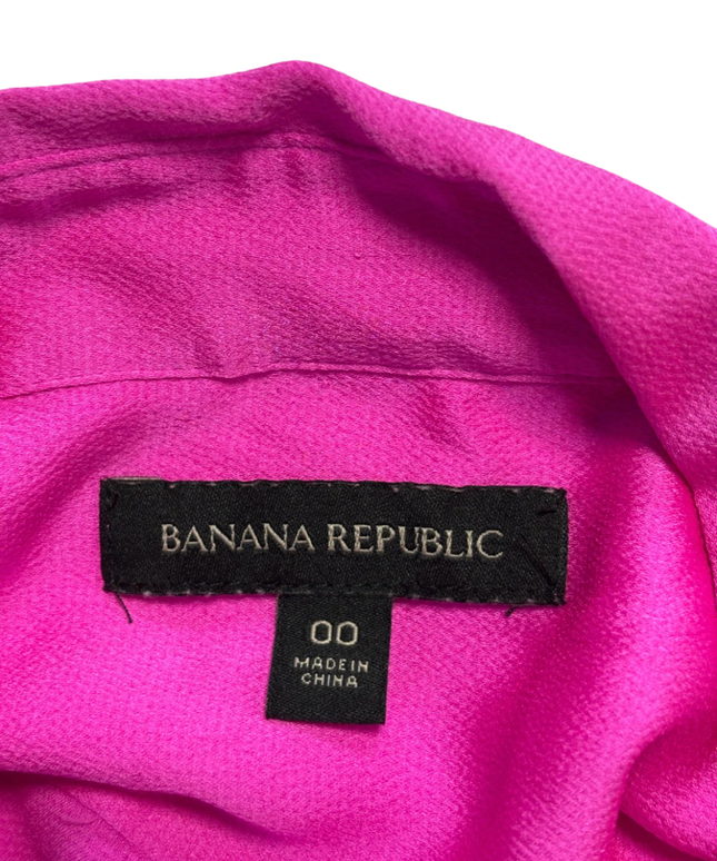 Banana Republic Pink Pleated Midi Shirt Dress