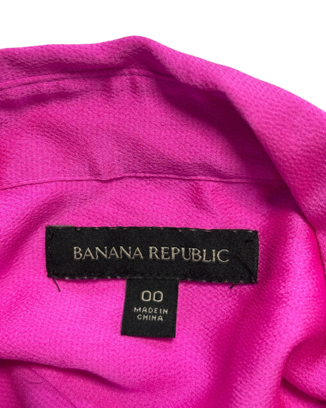 Banana Republic Pink Pleated Midi Shirt Dress
