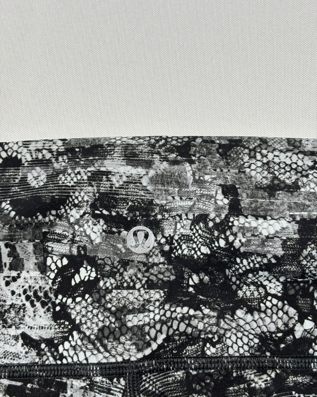 Lululemon Black and White Print Cropped Leggings