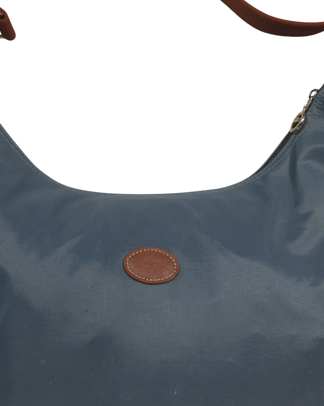Longchamp Blue Nylon Hobo Shoulder Bag
