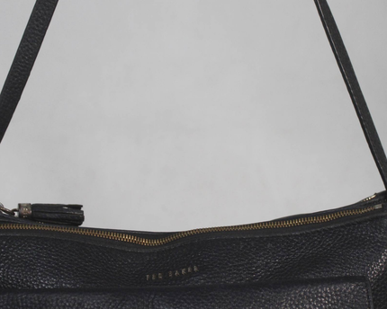 Ted Baker Black Pebbled Leather Crossbody Bag