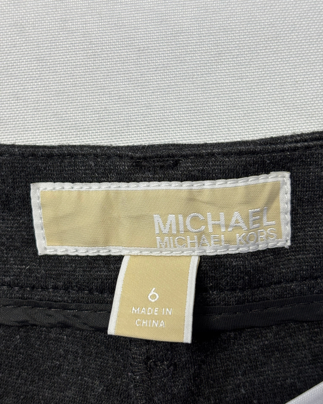 Michael Kors Dark Grey Slim Fit Zipper Detail Pants