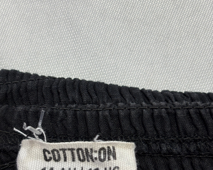 Cotton On Black Smocked Puff Sleeve Midi Dress