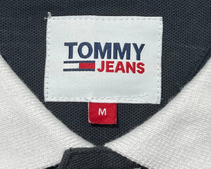 Tommy Jeans Black Graphic Logo Polo Shirt