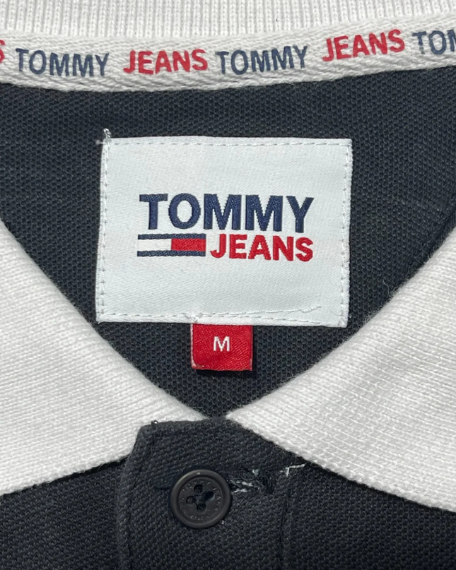 Tommy Jeans Black Graphic Logo Polo Shirt