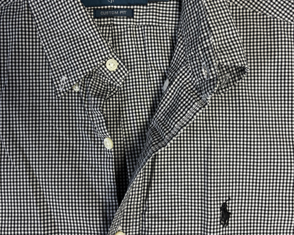 Ralph Lauren Black/White Gingham Custom Fit Shirt