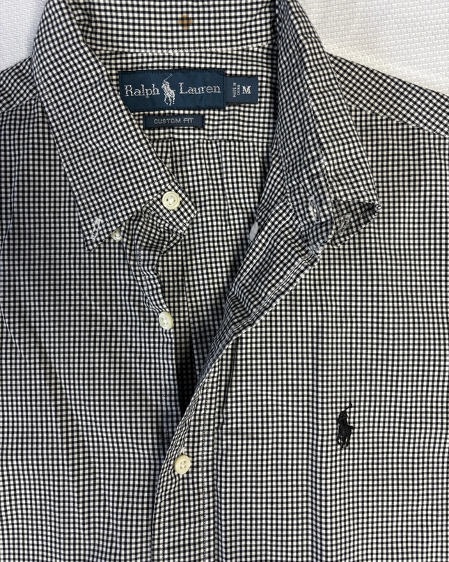 Ralph Lauren Black/White Gingham Custom Fit Shirt