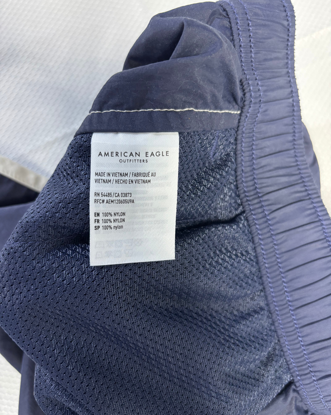 American Eagle Navy Blue Retro Dolphin Trim Sports Shorts