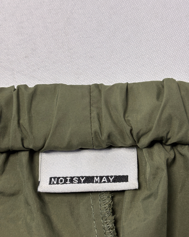 Noisy May Green Graphic Print Track Pants