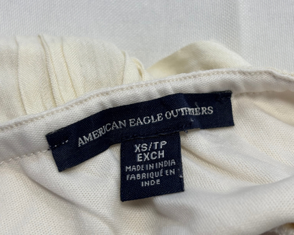 American Eagle White Eyelet Lace Halter Mini Dress