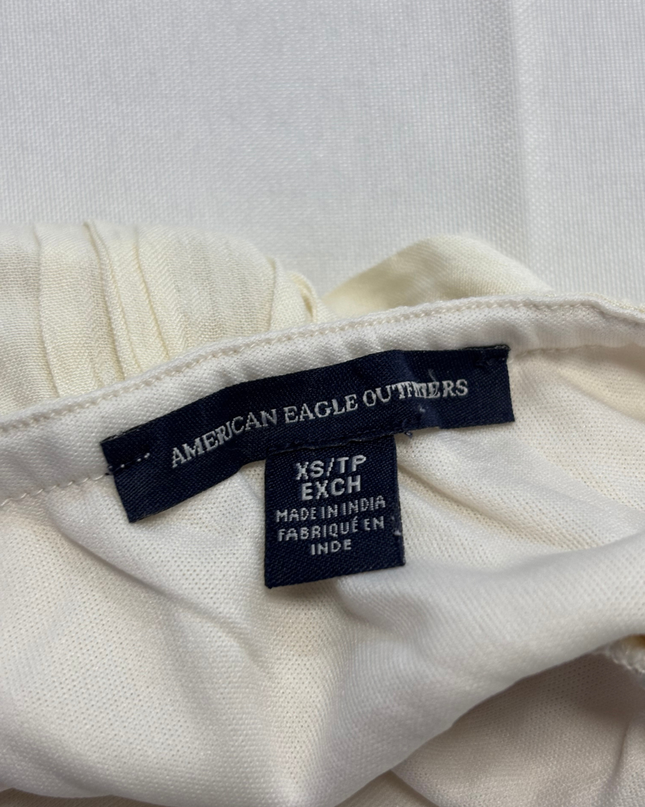 American Eagle White Eyelet Lace Halter Mini Dress