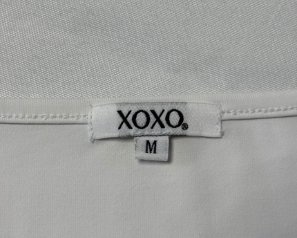XOXO White Long Sleeve Scoop Neck Basic Top