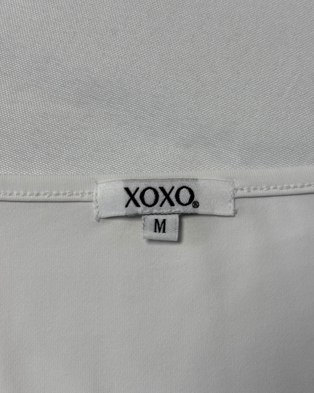 XOXO White Long Sleeve Scoop Neck Basic Top