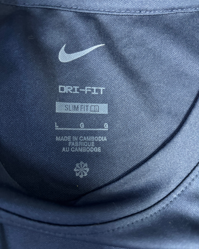 Nike Navy Blue Slim Fit Dri-FIT Sports T-Shirt