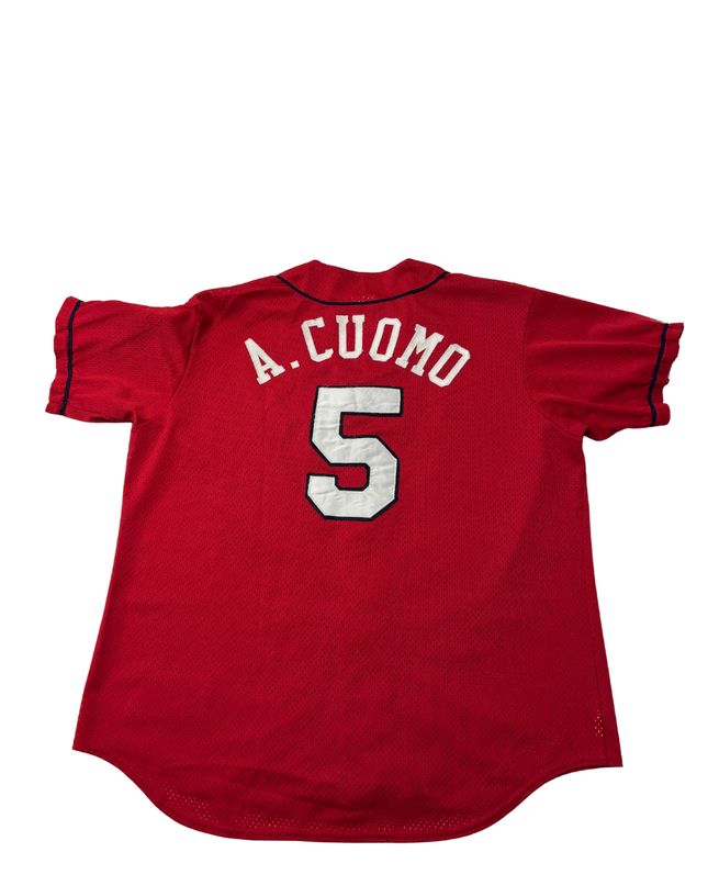 Majestic Red Tainos Graphic Mesh Baseball Jersey