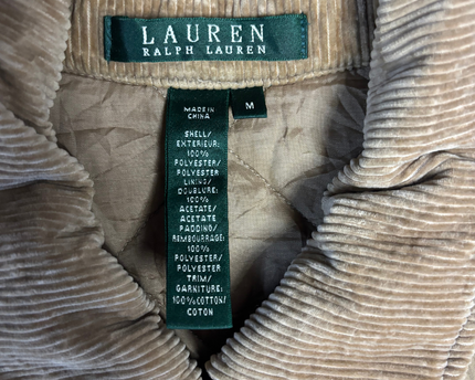 Ralph Lauren Tan Quilted Utility Shooting Jacket