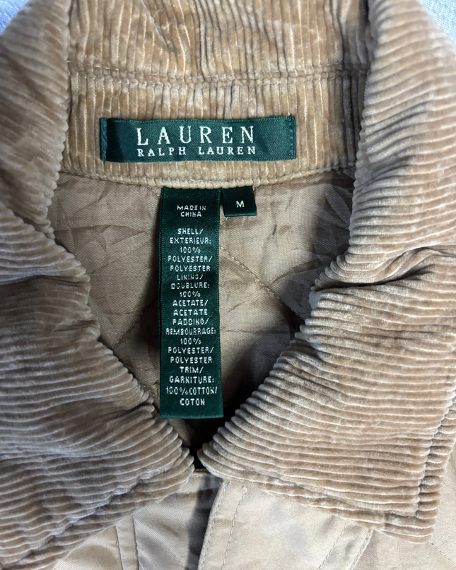 Ralph Lauren Tan Quilted Utility Shooting Jacket