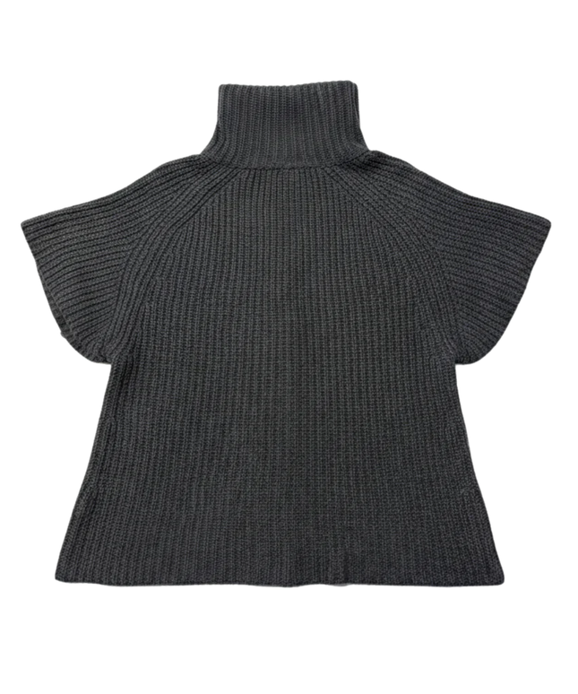 H&M Grey Chunky Knit Short Sleeve Button-Up Cardigan