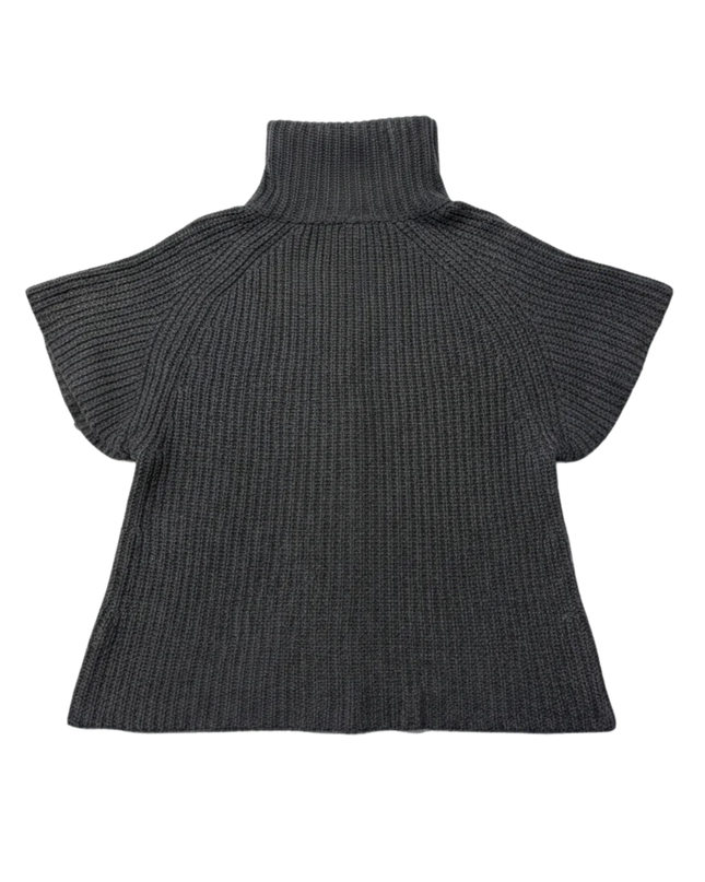 H&M Grey Chunky Knit Short Sleeve Button-Up Cardigan