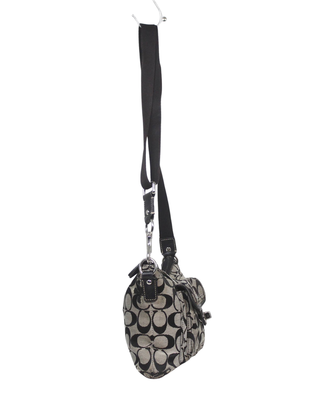 Coach Black Signature Jacquard Crossbody Bag