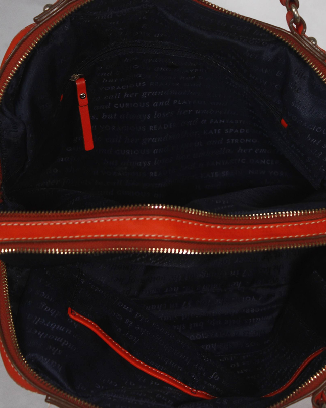 Kate Spade Orange Leather Satchel Bag