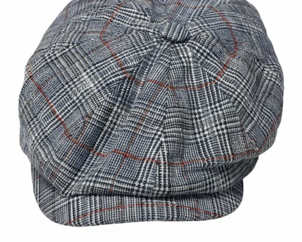 Stetson Blue Checkered Newsboy Cap