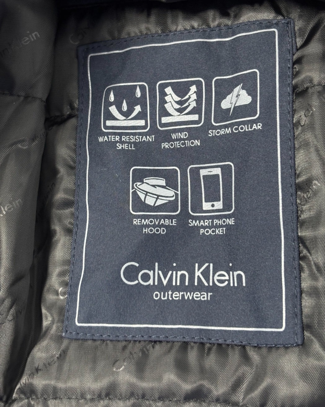 Calvin Klein Navy Blue Hooded Performance Jacket